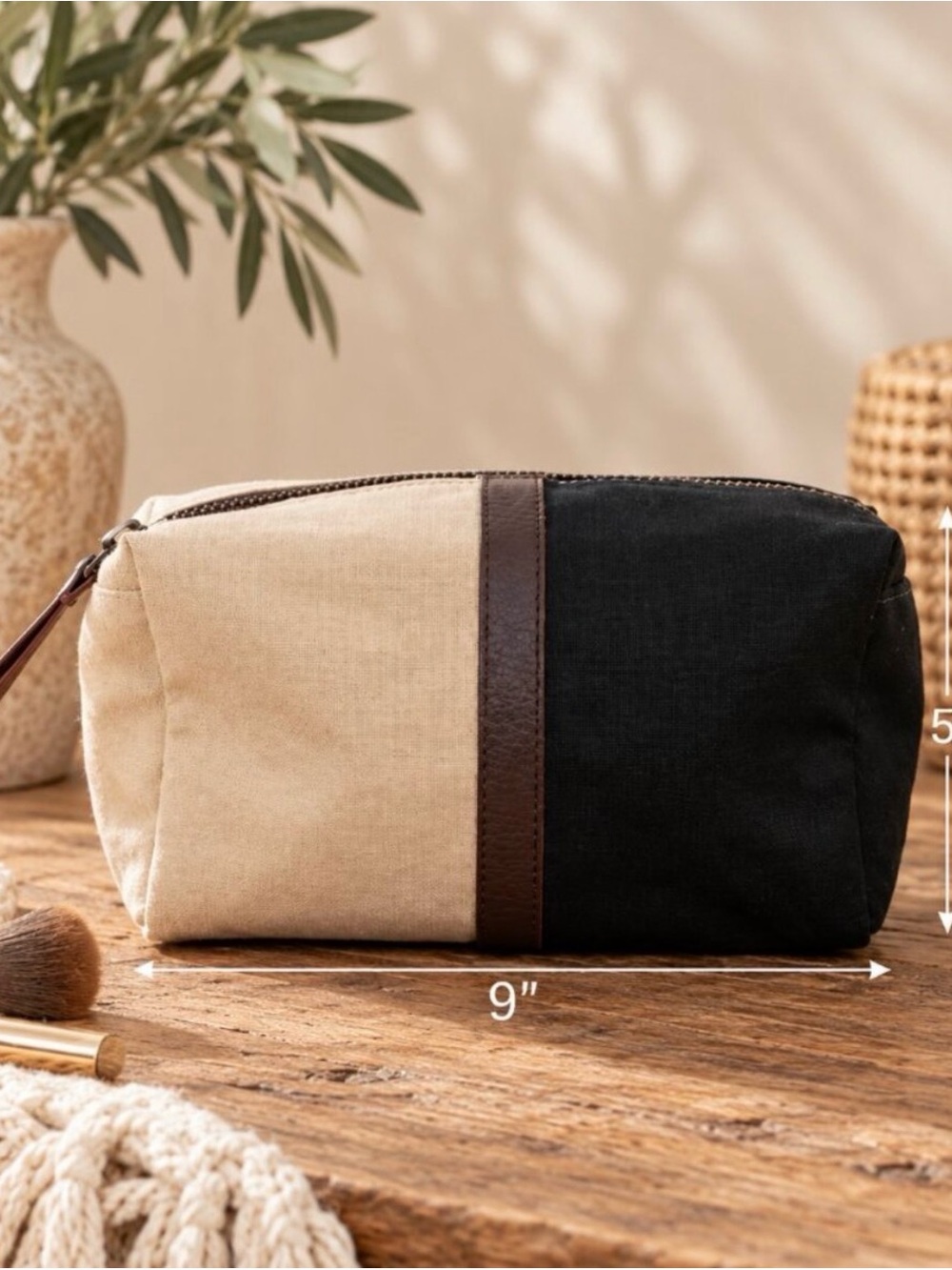 Lovestitch Canvas Cosmetic Pouch